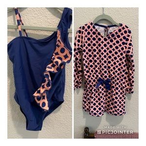 Toddler girls Swimsuit and cover up set
